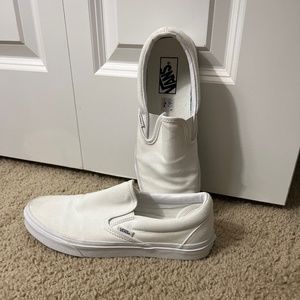 White Slip-On Vans